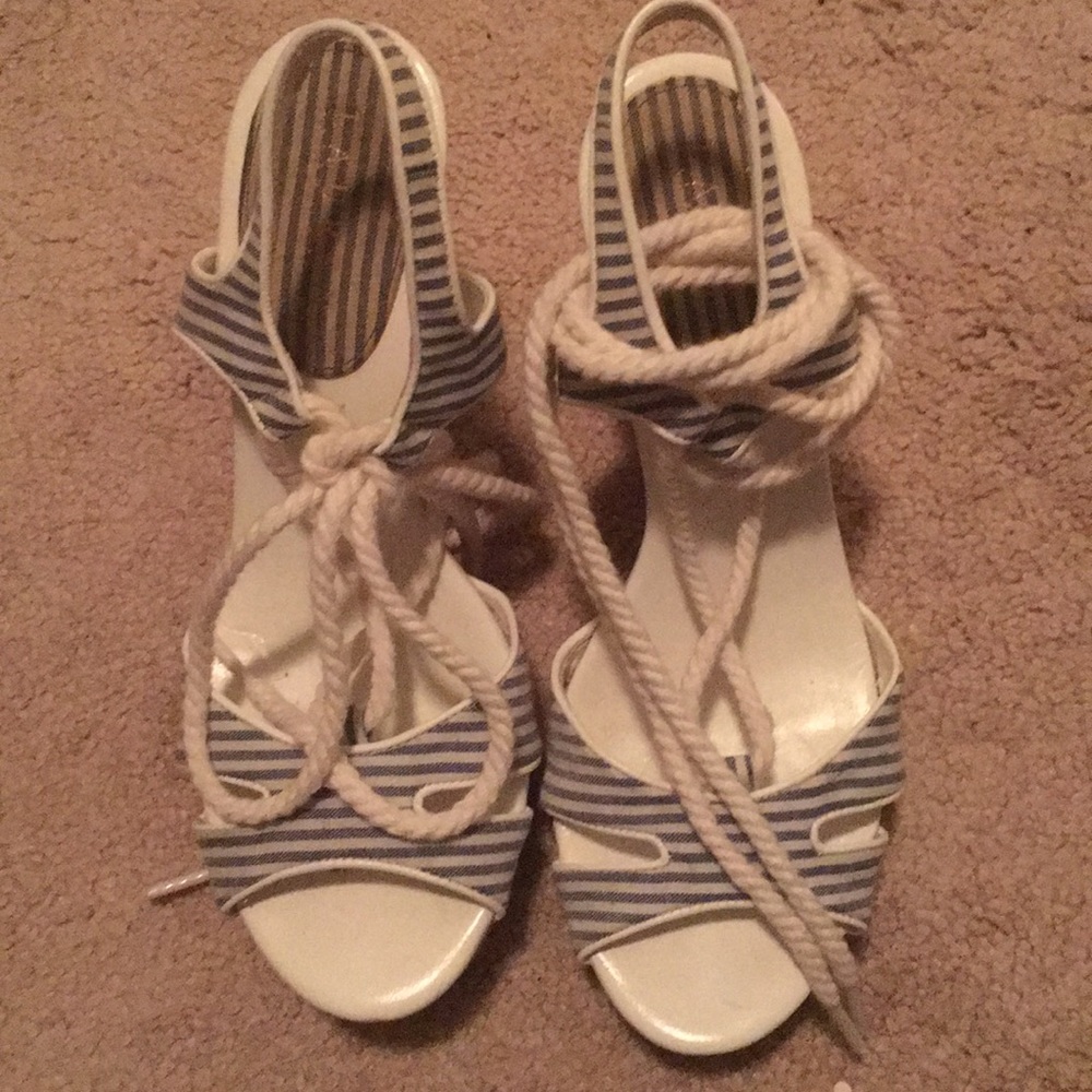 Ralph Lauren rope lace wedge
